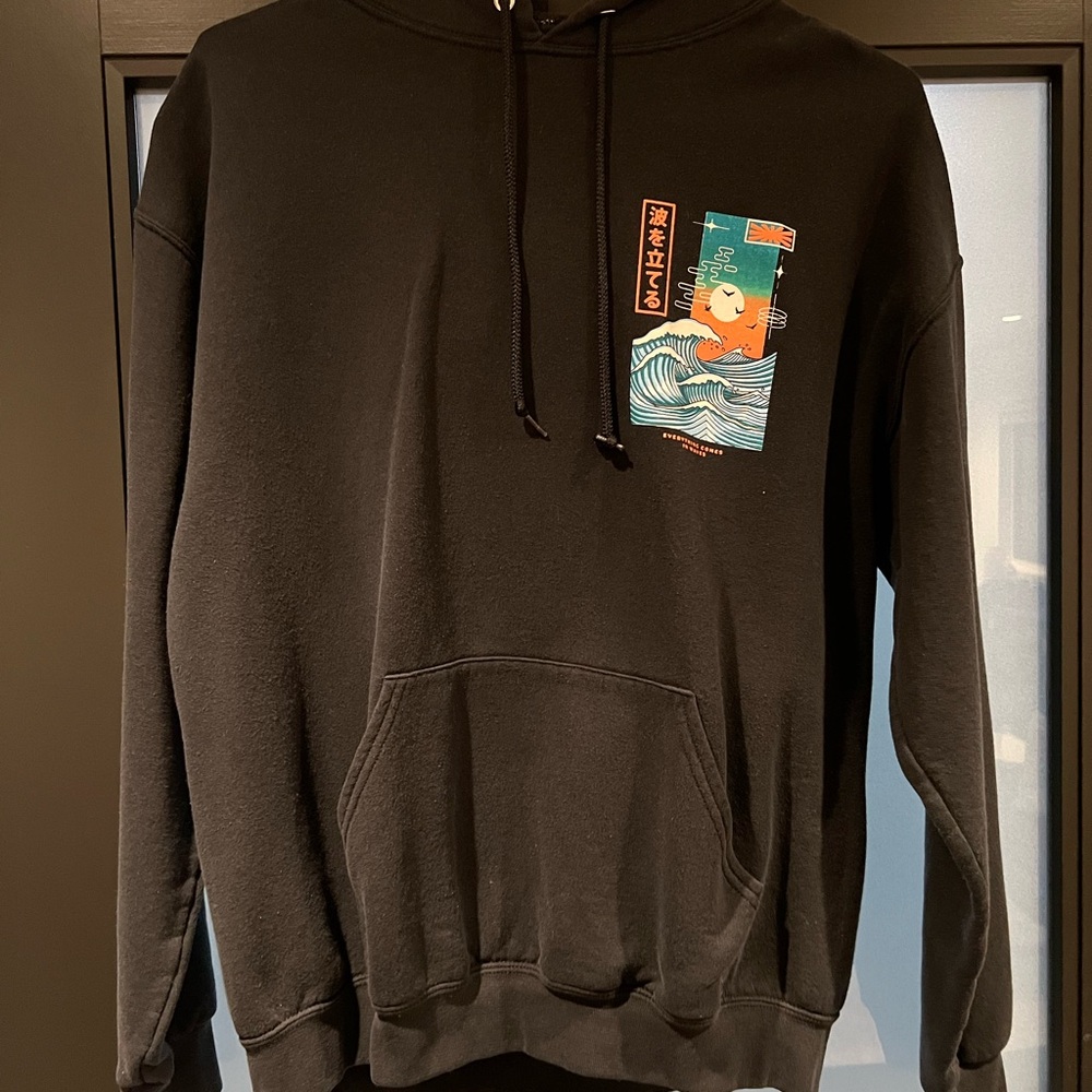 Men’s Large Bowery “Everything comes in waves” Hooded Sweatshirt